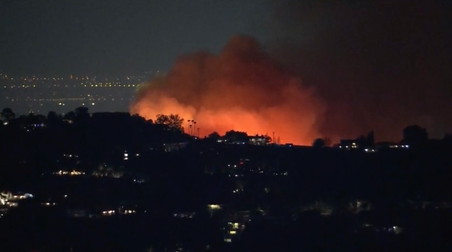 Sunset Fire Hollywood Hills